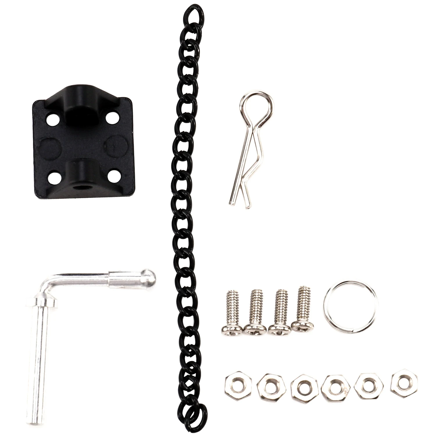 

1/10 Rc Rock Crawler Metal Tow Shackle Trailer Hook For Axial Scx10 90046 Tamiya Cc01 Rc4Wd D90 D110