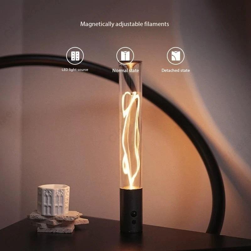 Creative New LED Wireless Human Body Infrared Sensing Light Control Atmosphere Night Light Bedroom Bedside Lamp