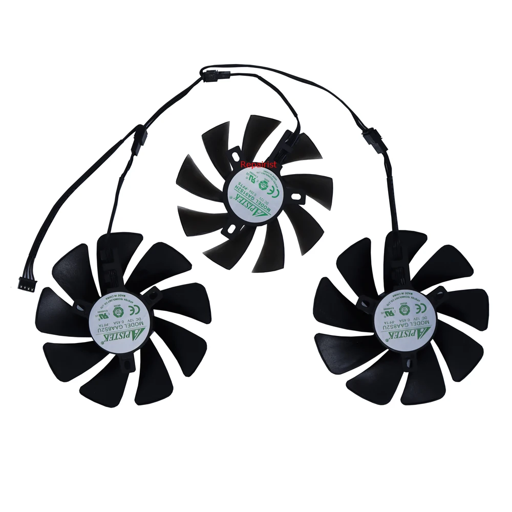3Pcs/Set,DIY GAA8S2U GA91S2H,Graphics Video Cards Fan,GPU VGA Cooler,For Powercolor Red Dragon AX RX 6900XT 6800XT RX6800 16GB