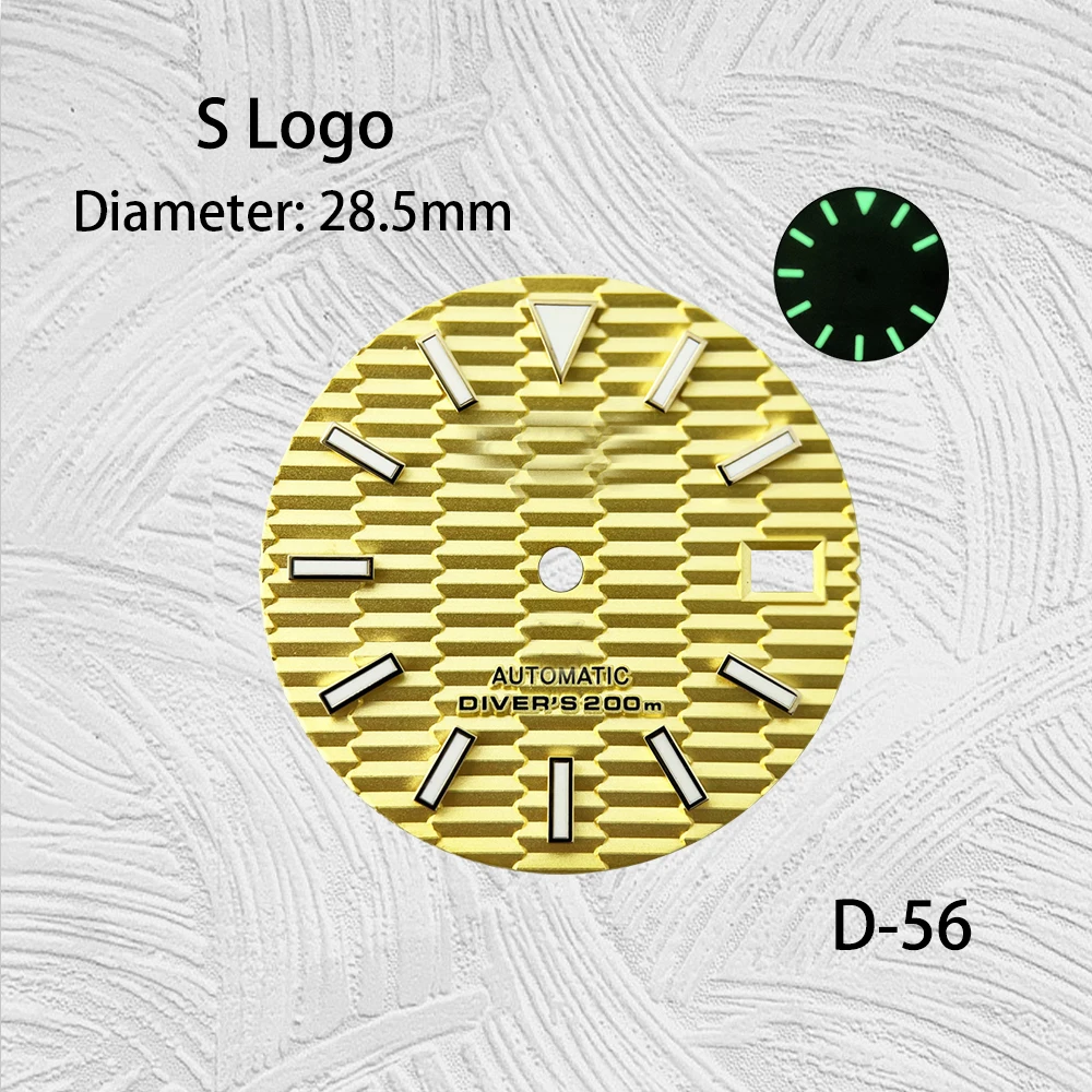 

28.5mm NH35 Dial S Dial Green Luminous Suitable For NH35 NH36 Movement Watch Accessories Repair To ﻿