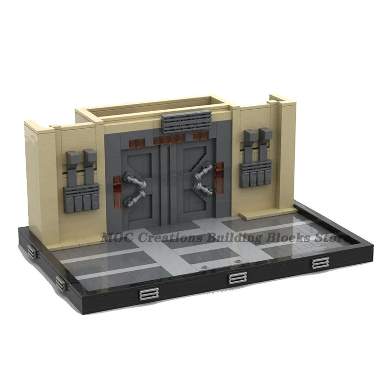 MOC Space Movie Stereoskopowy zestaw modeli Hangar Scene Duel Klocki do budowania Kolekcja zabawek Prezenty