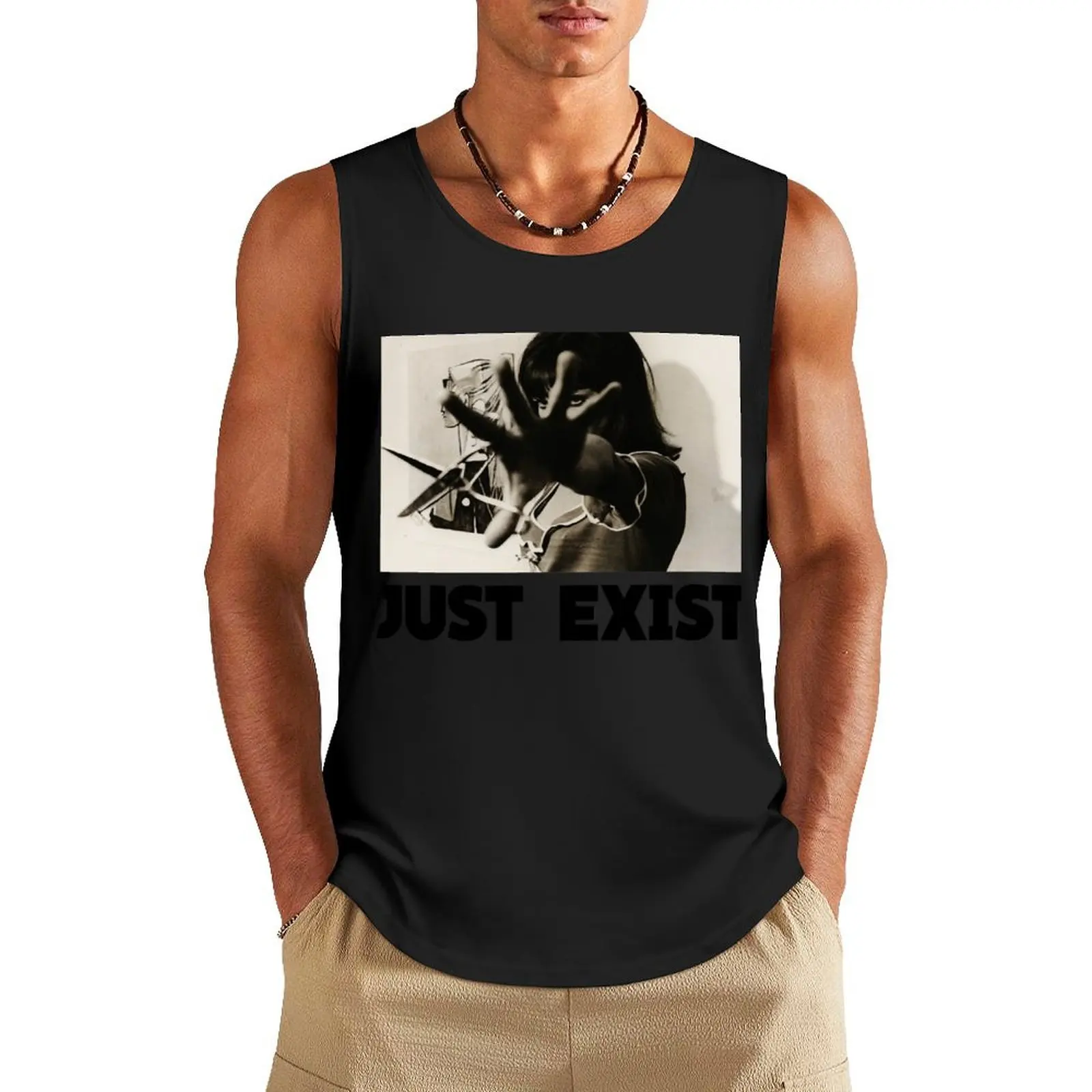 

Pierrot Le Fou Anna Karina Jean Luc Godard Tank Top mens gym clothes bodybuilding man Body man gym shirts