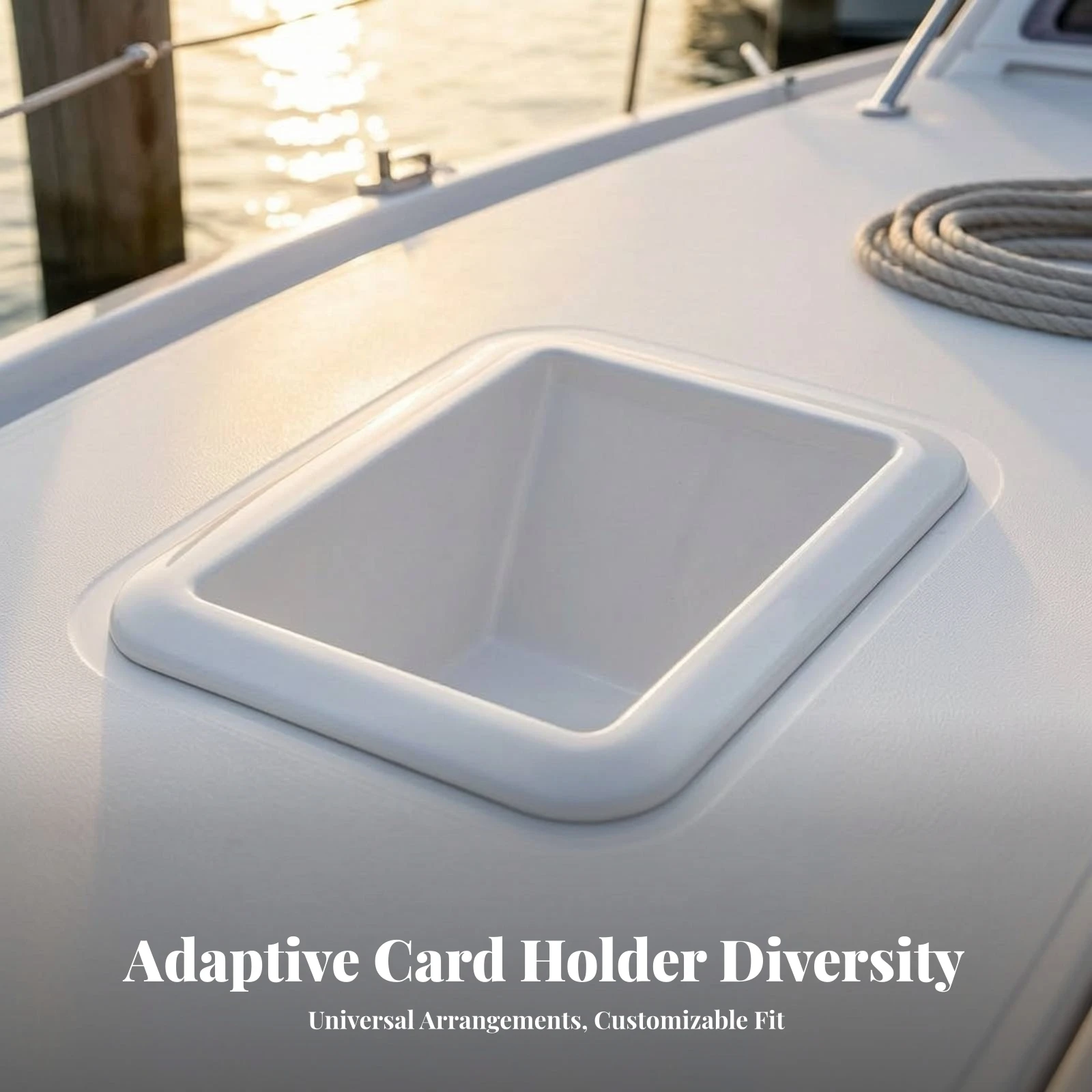 Marine Upgrade Box with Hinged Cover Flush-Mount Deck Fill-Point Enclosure for Boat Owners, Boats, Yachts