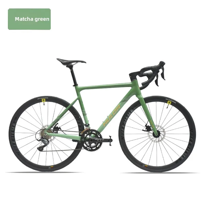 700C Aluminum Alloy Dual Disc Brake Barrel Shaft Road Bike Fully Hidden Internal Cable Routing 18-Speed