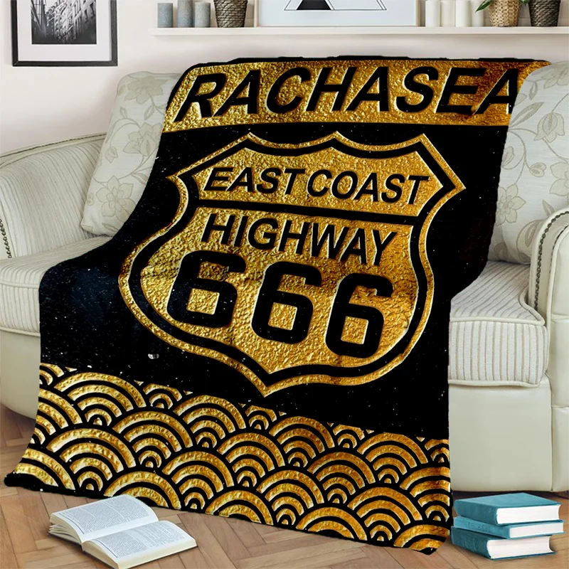 Mother Road,Historic Route 66,mãe estrada Blanket,Soft Throw Blanket for Home Bedroom Bed Sofa Picnic Office Cover Blanket Kids