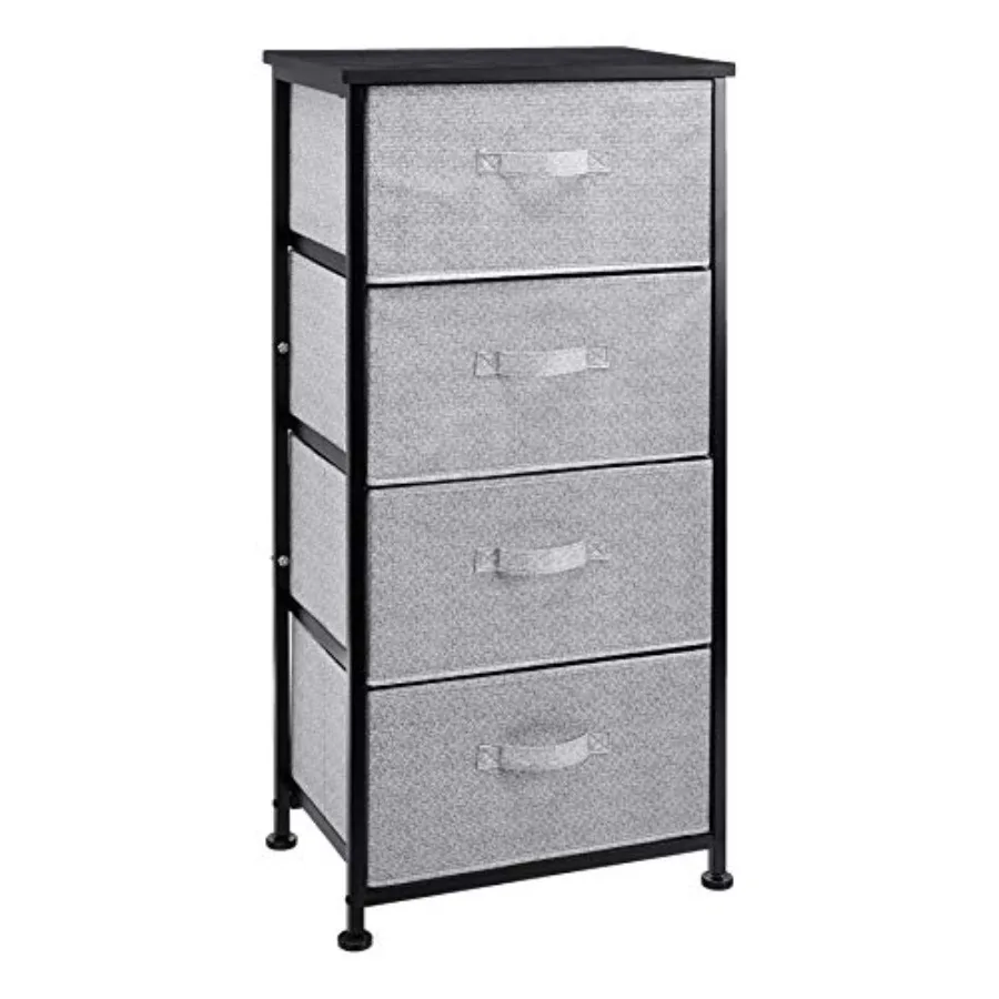 

Fabric 4-Drawer Storage Organizer Unit for Bedroom Closet
