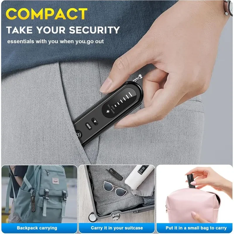 Hidden Camera Detector 2026 Portable Camera Finder, GPS Tracker Detector, RF Wireless Signal Scanner for Office, Hotels, Cars view 6