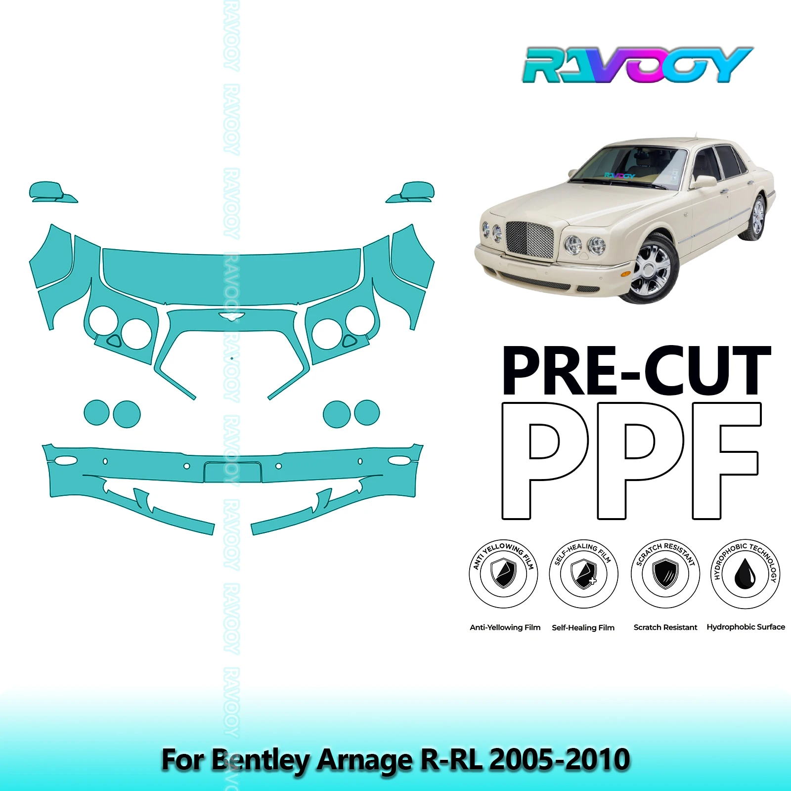 

Car Front Kit Clear Bra Precut PPF Paint Protection Film For Bentley Arnage R-RL 2005-2010