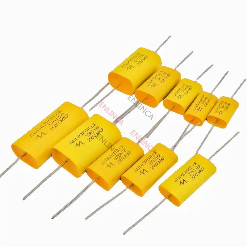 1Pcs Audio Capacitor MKP Frequency Divider Crossover HIFI Fever Electrolytic Capacitors Non-Polarity 250V 1UF 1.5UF 1.8UF 2.2UF