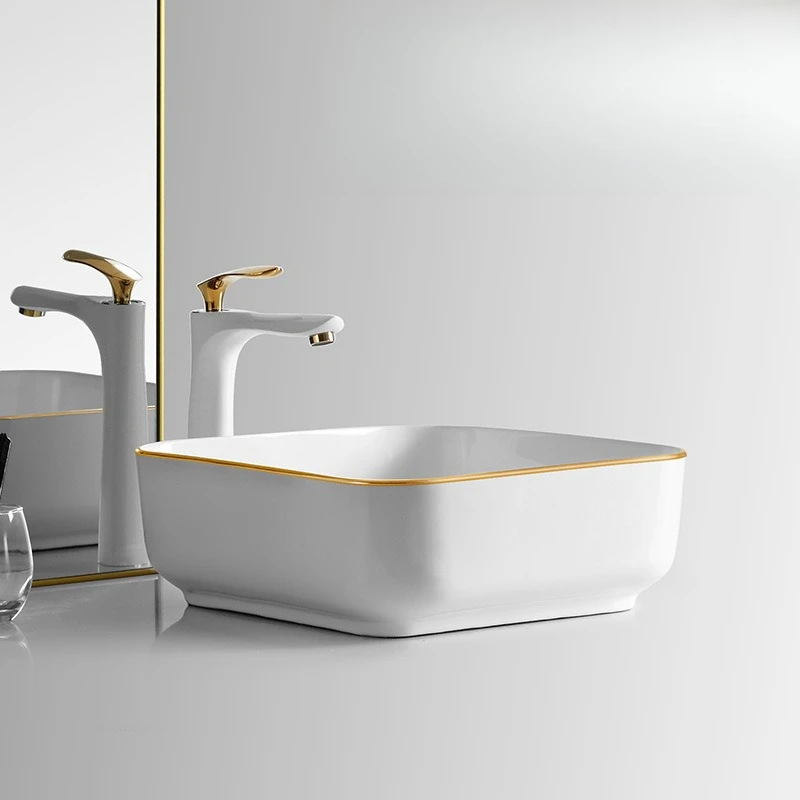 Minimalist light luxury stage wash basin Phnom Penh art basin creative personality