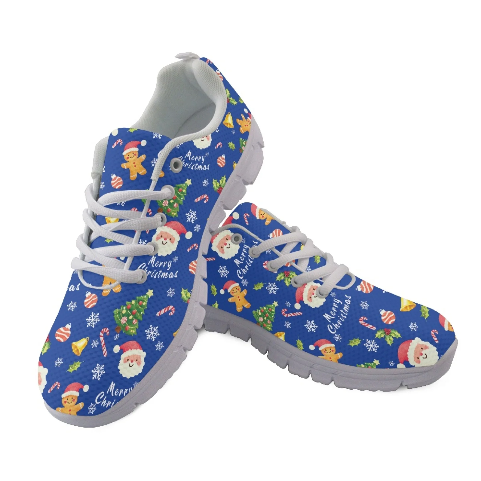Coloranimal Snowflakes Mens Athletic Trainers Breathable Lightweight Womens Athletic Walking Sneakers for Running