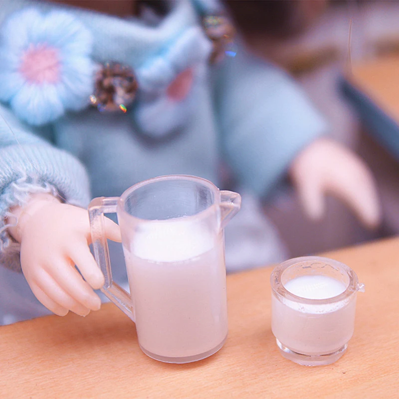 6Pcs Dollhouse Miniature Oreo Milk Breakfast Model Decoration DIY Accessories For Doll Kitchen Set Furniture Accessories Toy