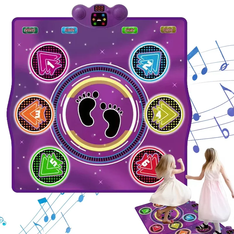 

Hot-Family Music Game Mat Electronic Dance Pad Wireless BT For Exercise And Fun For Kids And Adults