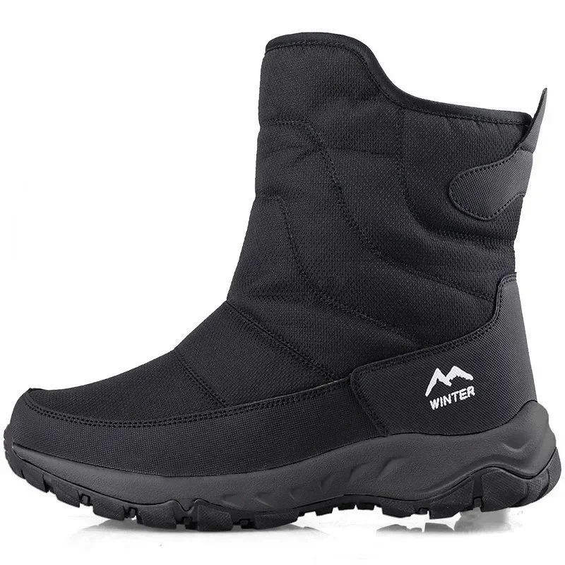 

Brand Men Boots Winter Waterproof Snow Boots Unisex High Top Keep Warm Plus Outdoor Ankle Boots Male Cotton Casual Sneakers