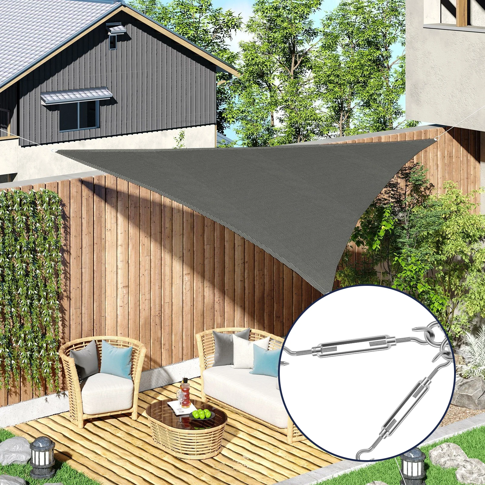 15/30M Cable Rope PVC Coated 304 Stainless Steel Heavy Duty Garden Wire Cable Railing Wire Clothesline String Light Hanging Wire