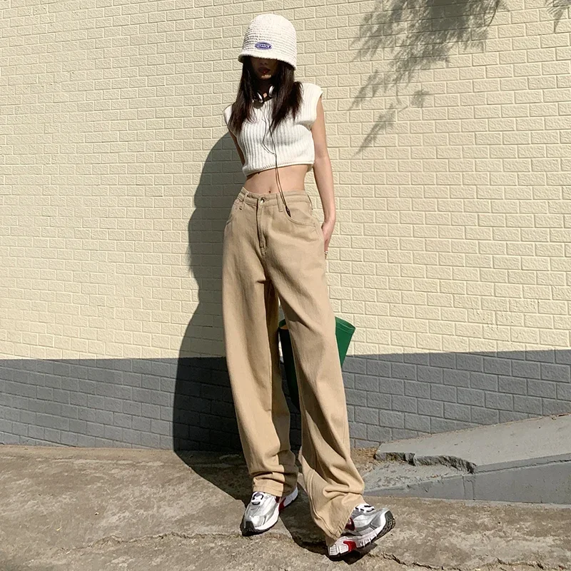 ZOENOVA Streetwear Cargo Pants Women Y2K High Waist Flap Wide Leg Trousers Loose Straight Pants 2022 Fashion Vintage Casual Jean