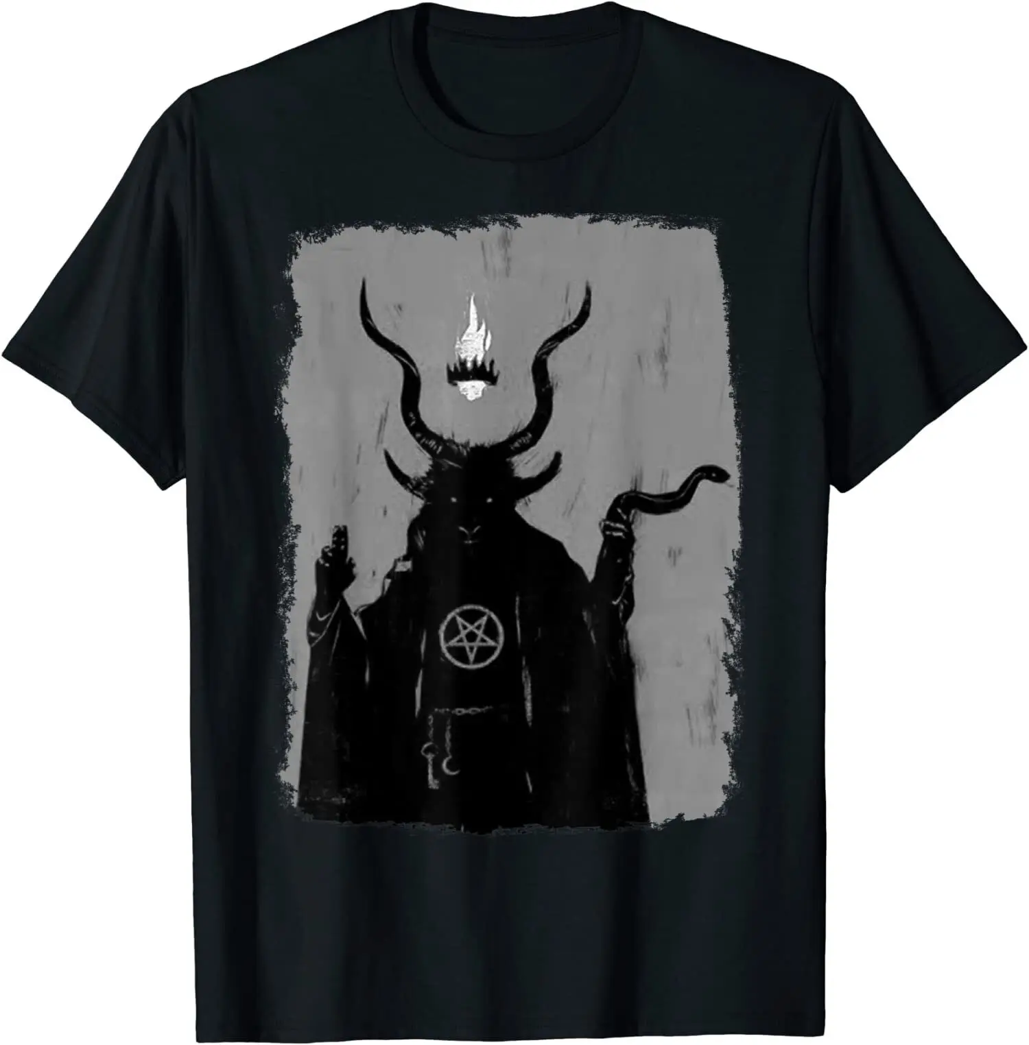 

NEW LIMITED Lucifer Light Bearer Satanics Occult Baphomet Goat Athe!st Tee Shirt