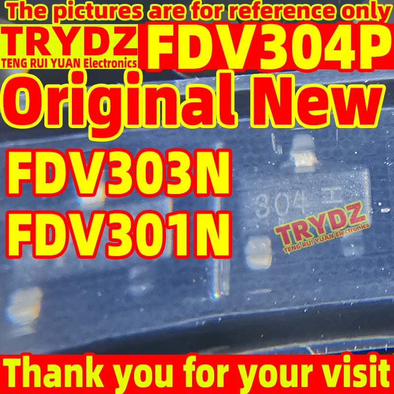 100-10pcs Original New FDV303N FDV301N FDV304P SOT-23