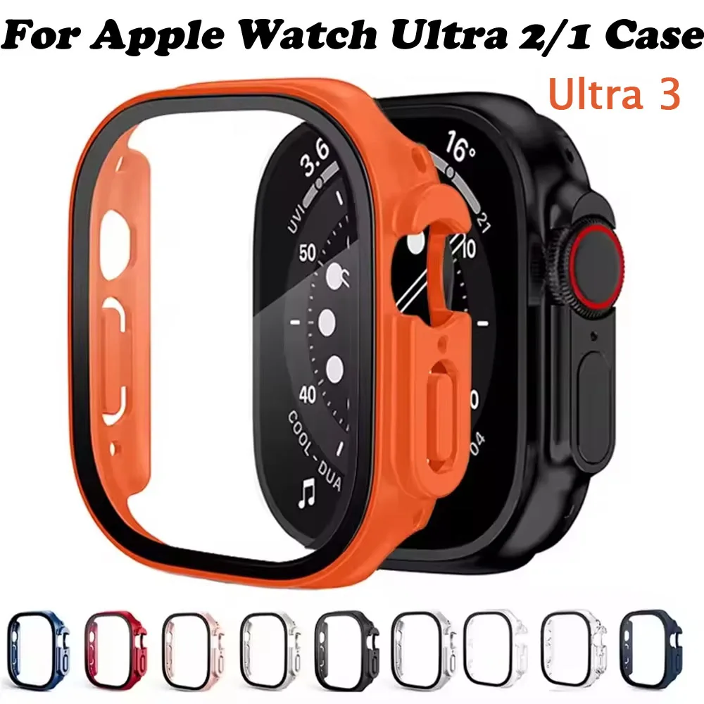 【セール中】ガラス + PC ケース Apple Watch Ultra 3 49mm バンドスマートウォッチバンパー + スクリーンプロテクター強化 iWatch シリーズ Ultra 49mm アクセサリー