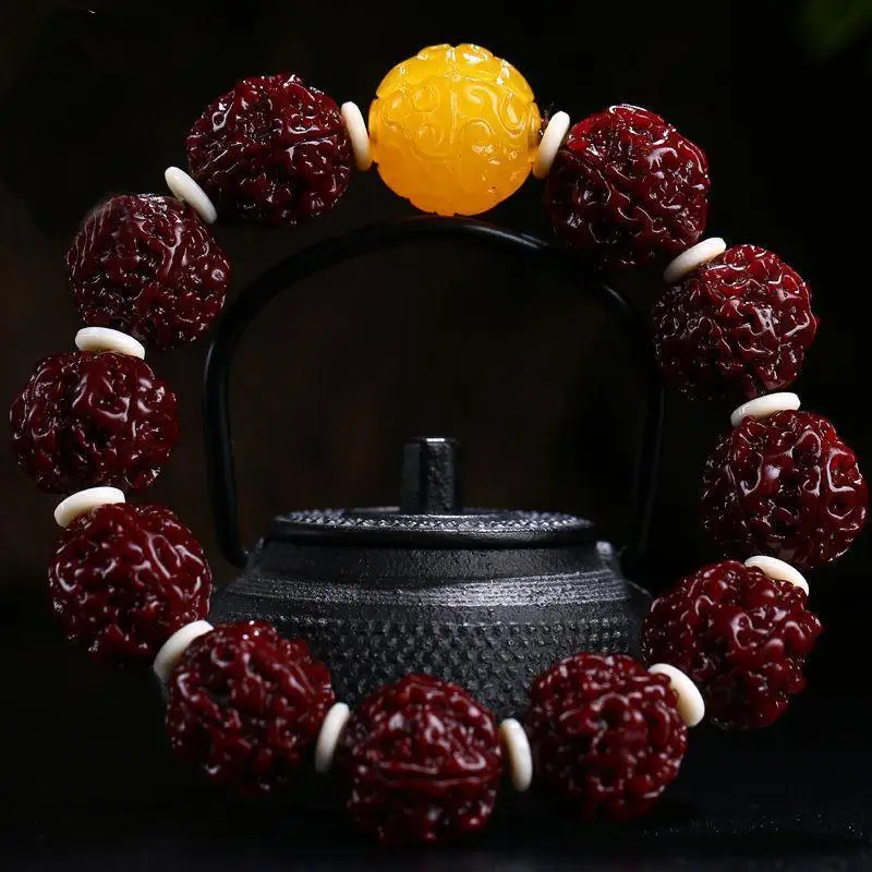 Natural Nepal Machine Brushed Patina Five Faces5Flap Six Flap6Petal Jingang Bodhi Bracelet Crafts Diamond Bracelet