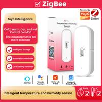 Tuya Zigbee Temperature And Humidity Sensor Need Zigbee Gateway Hub Smart Home Indoor Hygrometer Alexa Google Control
