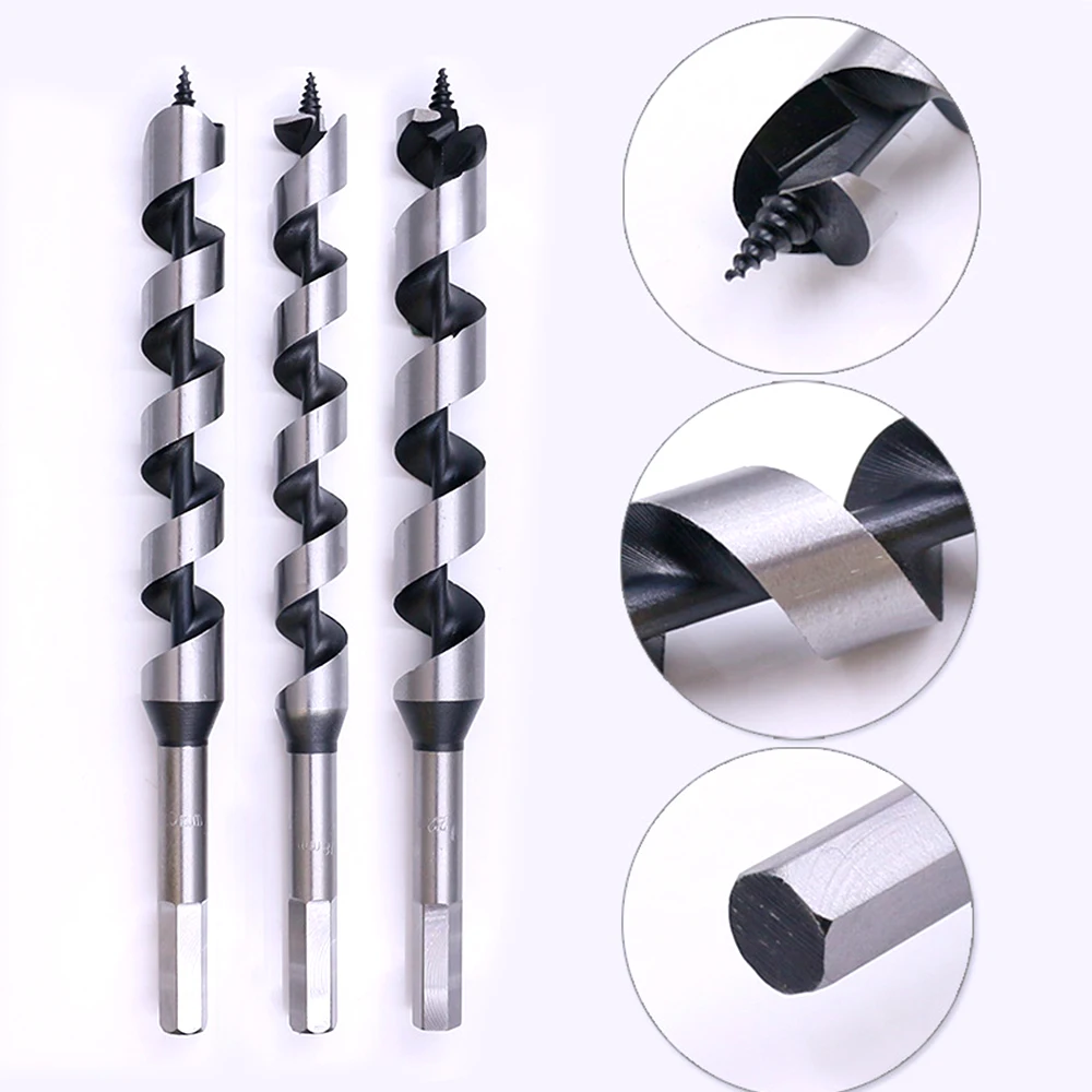 1PC 230mm 300mm 350mm 460mm HSS Twist Drill Bits 6mm-25mm Metal Steel Center Drill for Wood Door Lock Reaming Woodworking Tools