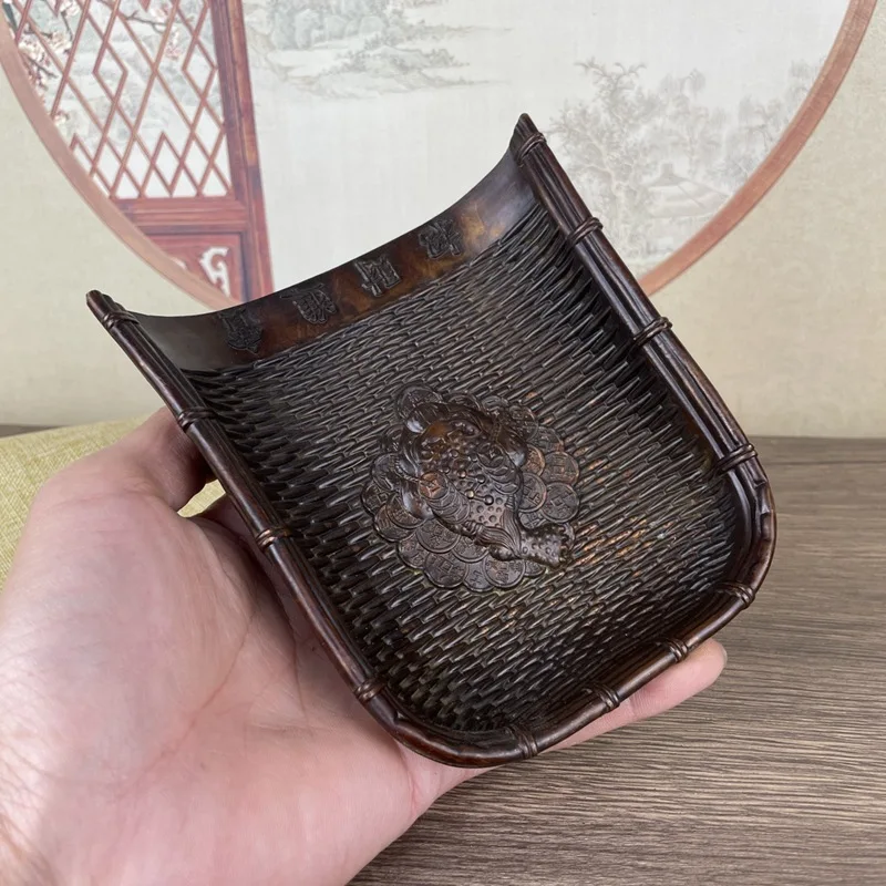 Golden Toad Dustpan Ornament New Home Use Indoor Living Room Five Grains Decoration Craft Dustpan Ornament