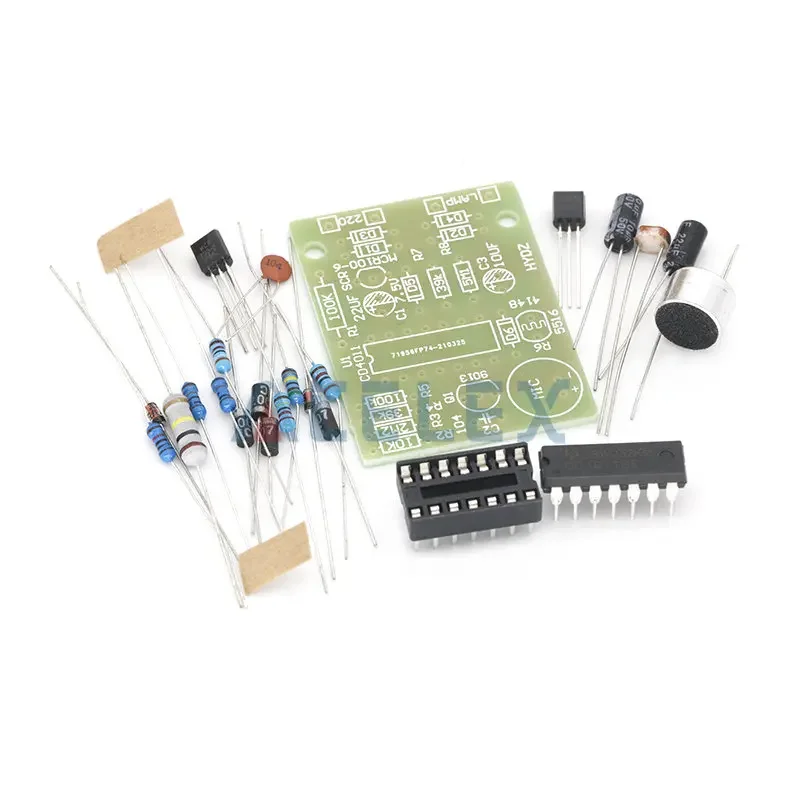 Energy Saving Lamp LED Light Incandescent Light CD4011 Sound and Light Control Switch Kit DIY Voice Control Parts Module