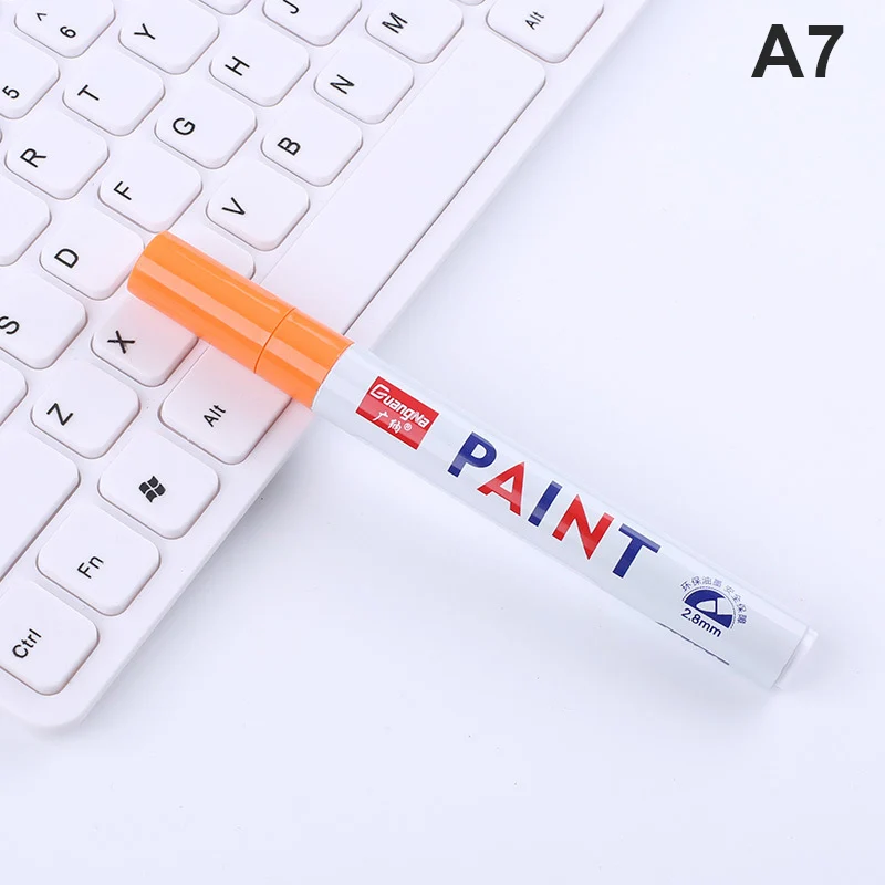 12 Kleuren Verf Marker Pen Fade-Proof Autoband Loopvlak Cd Metalen Permanente