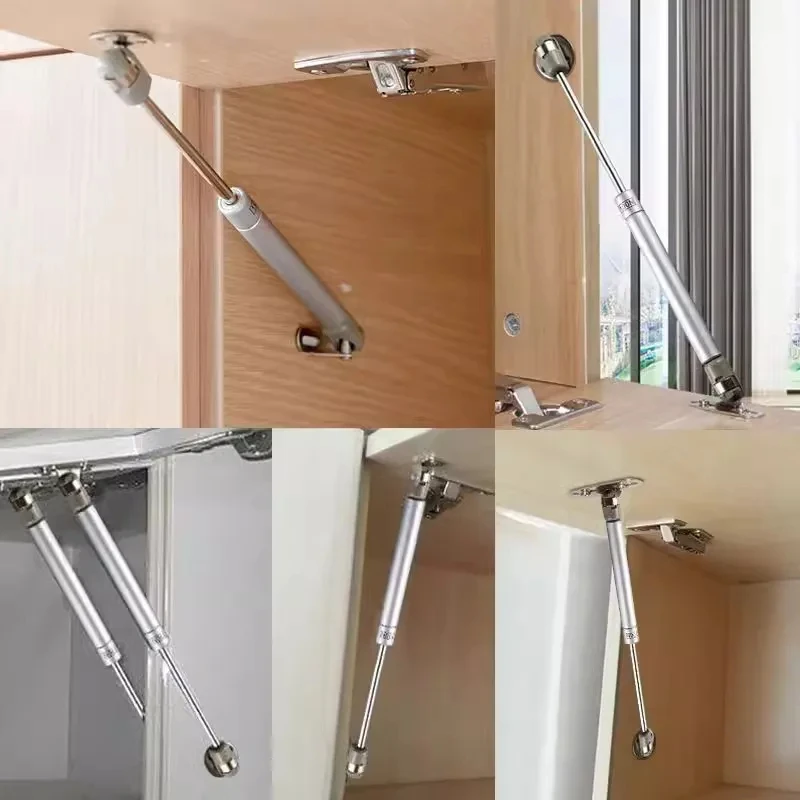 2Pcs Furniture Hinge Kitchen Cabinet Door Lift Pneumatic Support 20-200N Hydraulic Gas for Wood Furniture Hardware