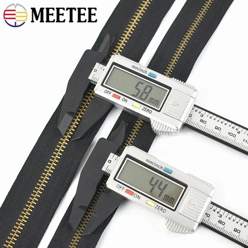 1-5Y Meetee 3# 5# Sewing Metal Zipper for Clothes Decorative Zippers Bag Roll Zips Tapes Closure Zip Repair Kits DIY Accessories