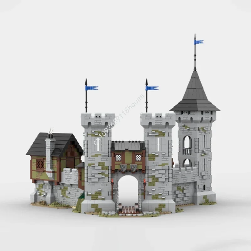 2218 elementów Średniowieczna Fortel Model Moc Klocki Konstrukcyjne Zamek Czarnego Sokola Modułowe Zestawy DIY Klocki do Składania Zabawki Prezenty Świąteczne