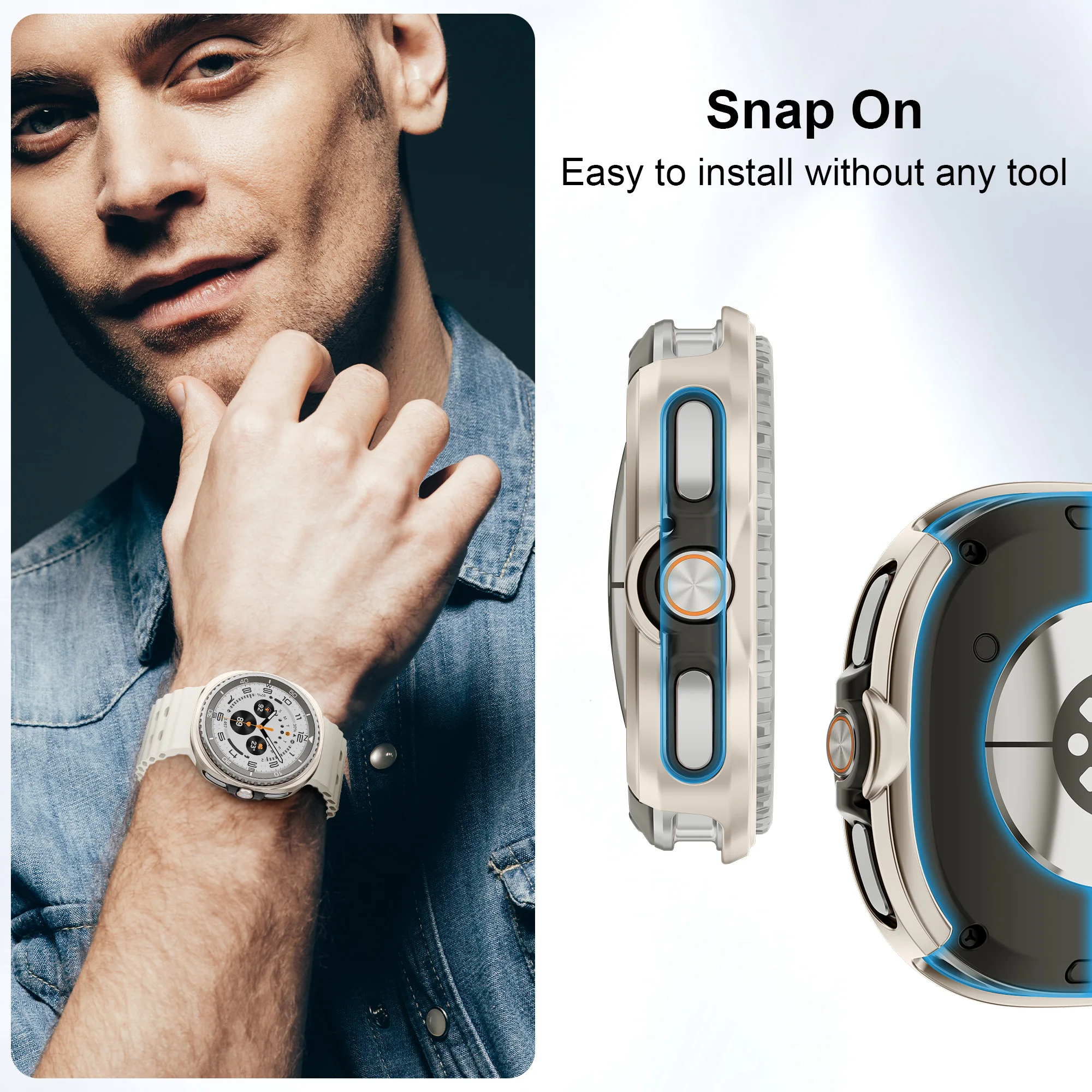 Cover Case For Samsung Galaxy watch 8/8 classic 46mm 40mm 44mm Screen Protector PC Hollow Bumper shell Galaxy watch 8 Protective image 5