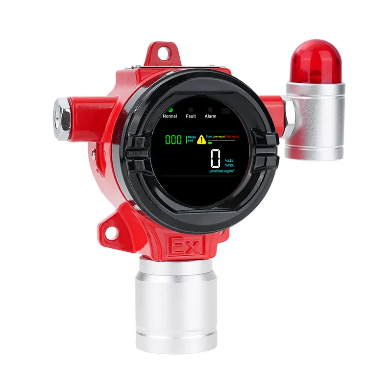 Single Gas Detector 4-20mA RS485 Fixed CE ATEX LEL CO H2 O2 H2S CH4 NH3 N2 Gas Detector for Industrial