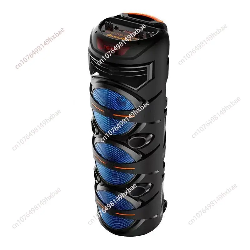 

3000W Peak Power 8 Inch Trolley Fashion Colorful Lighting Bluetooth Speaker Square Dancing Party Box Caixa De Som USB ZQS-8301