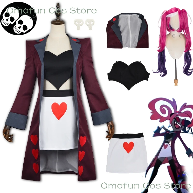 Hasbin S2 Velvette New Look Hotel Cosplay Outfit Costume Wig Earring 3V Vees VVV Halloween Demon Carnaval Anime Cosplay Women