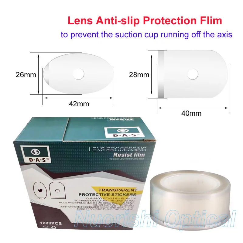 Q033  1000pcs Optical Lens Plastic Clear Anti-slip Protection Adhesive Flim Tranparent Protective Sticker Blocking Pads