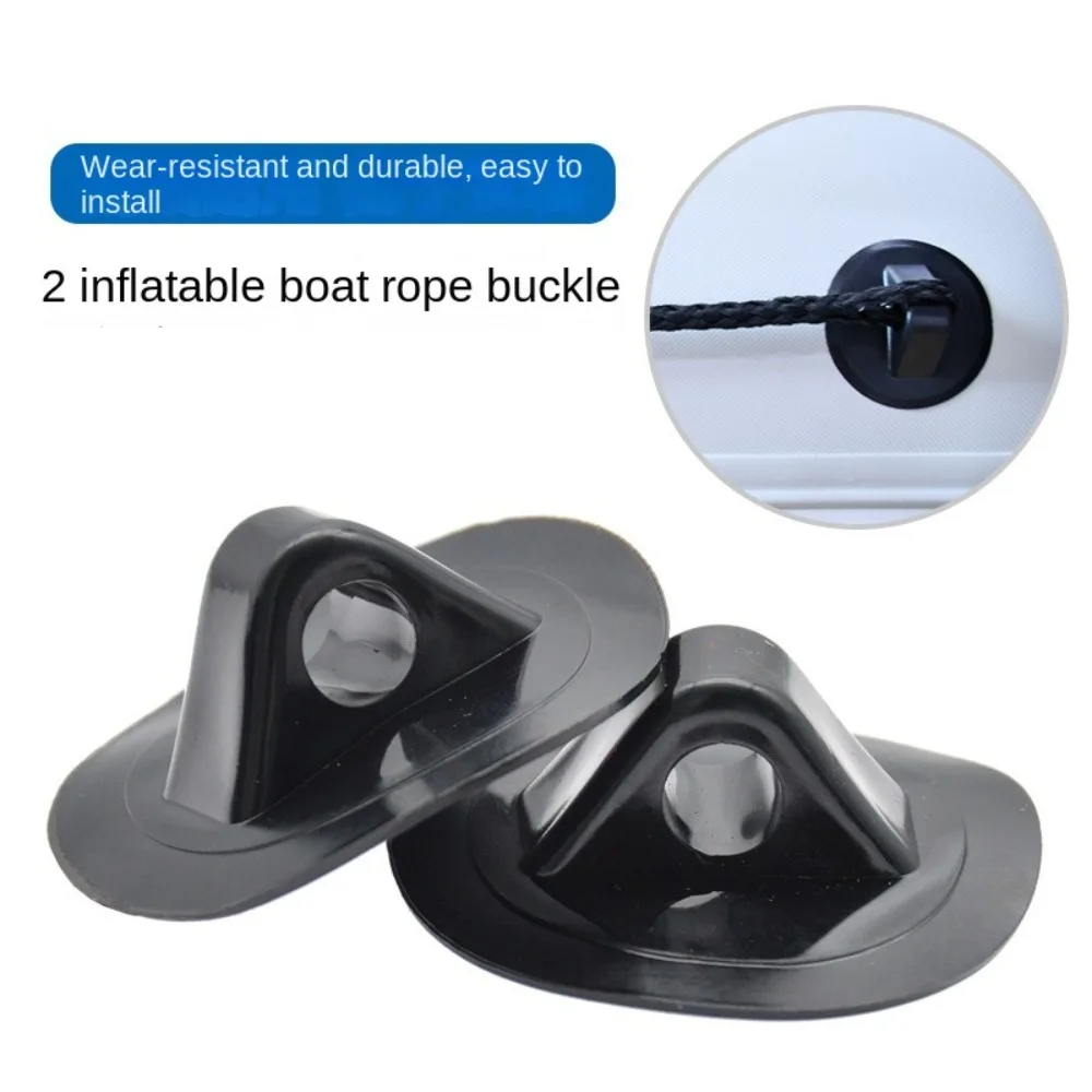 

2Pcs New PVC Inflatable Boat Safety Rope Buckle Black Awning Buckle Anchor Rope Buckle Boat Rope Holder for Outdoor Adventures