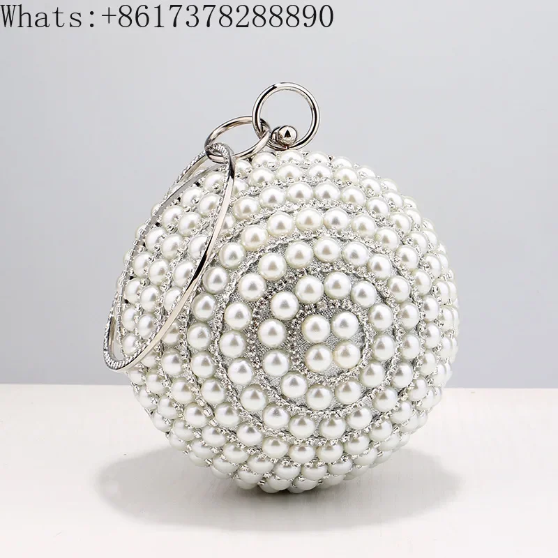 Ladies Small Round Bag Versatile Dress Party Handbag Ball Evening Bag