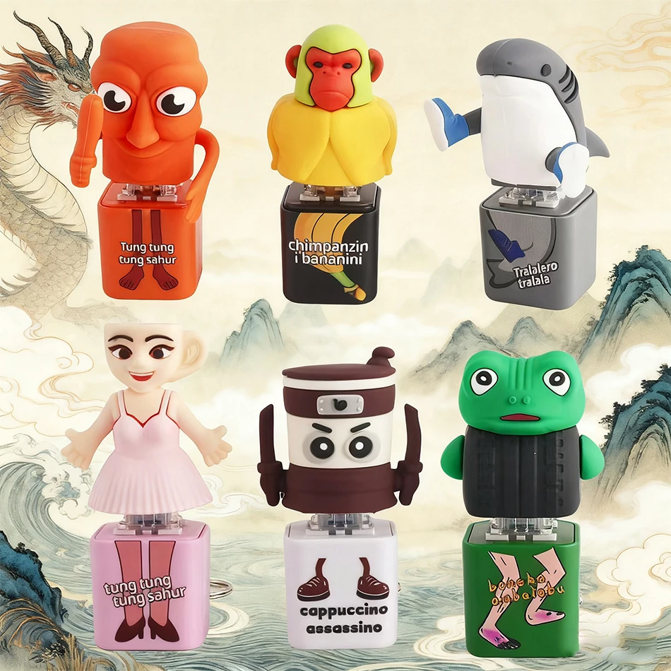 

Новинка 2023 года, Tung Tung Tung Sahur Stickman, модель настольного орнамента, креативный необычный пресс и подсветка, игрушки для снятия стресса, украшения