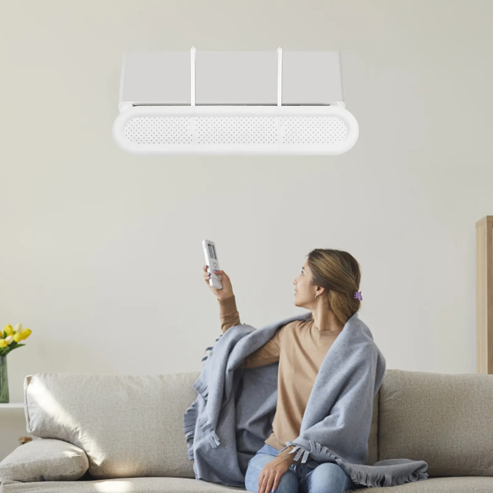 

Дефлектор для кондиционера, пластиковый, универсальный, регулируемый, настенный, защита от прямого обдува для комфортного использования