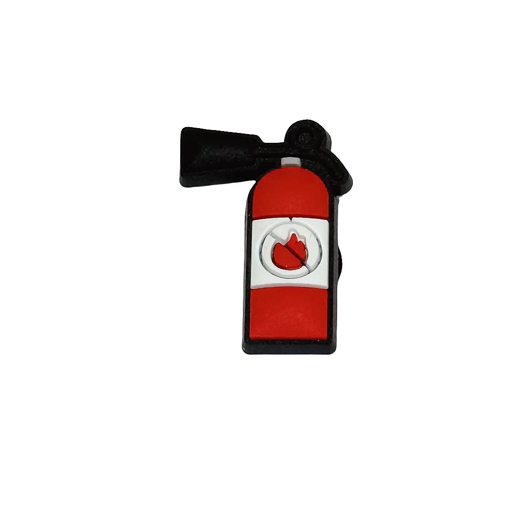 1/9Pcs Fireman Helmet Hammer PVC Shoes Buckle Charms Fire Hydrant Kids Clog Designer Accessories DIY Bracelet view 5