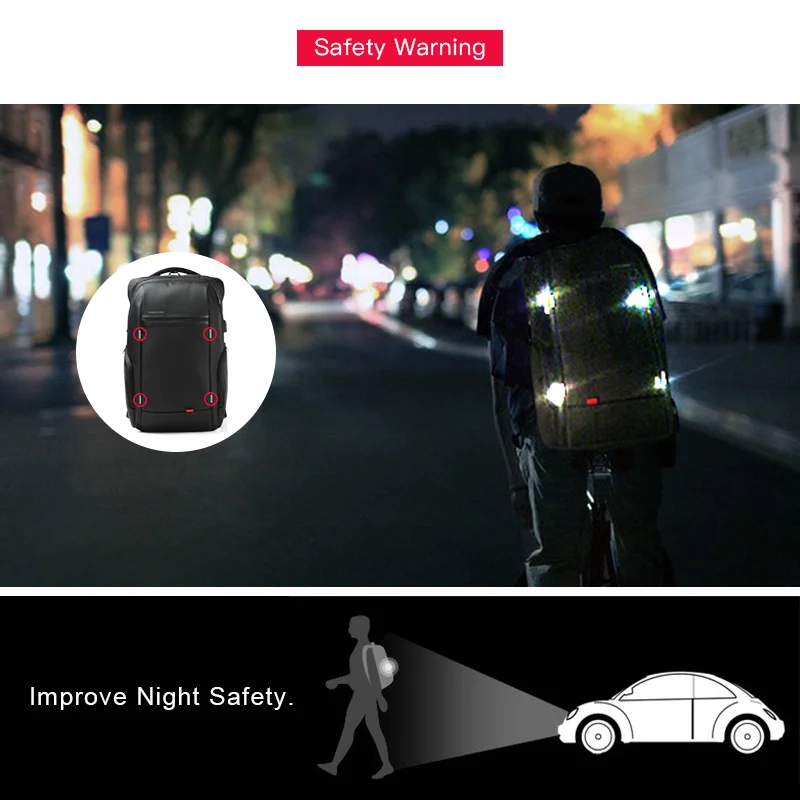 Imagem -03 - Kingsons Anti Roubo Melhor 15 Polegada Homens Mochilas Portáteis à Prova Impermeável Água Viagem Usb Carregador Bolsas de Escola