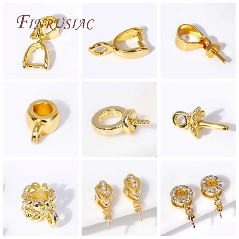 18 carati placcato oro distanziatore perline ciondolo Charms cauzione ottone metallo foro grande cauzione perline per gioielli fai da te che fanno risultati accessori