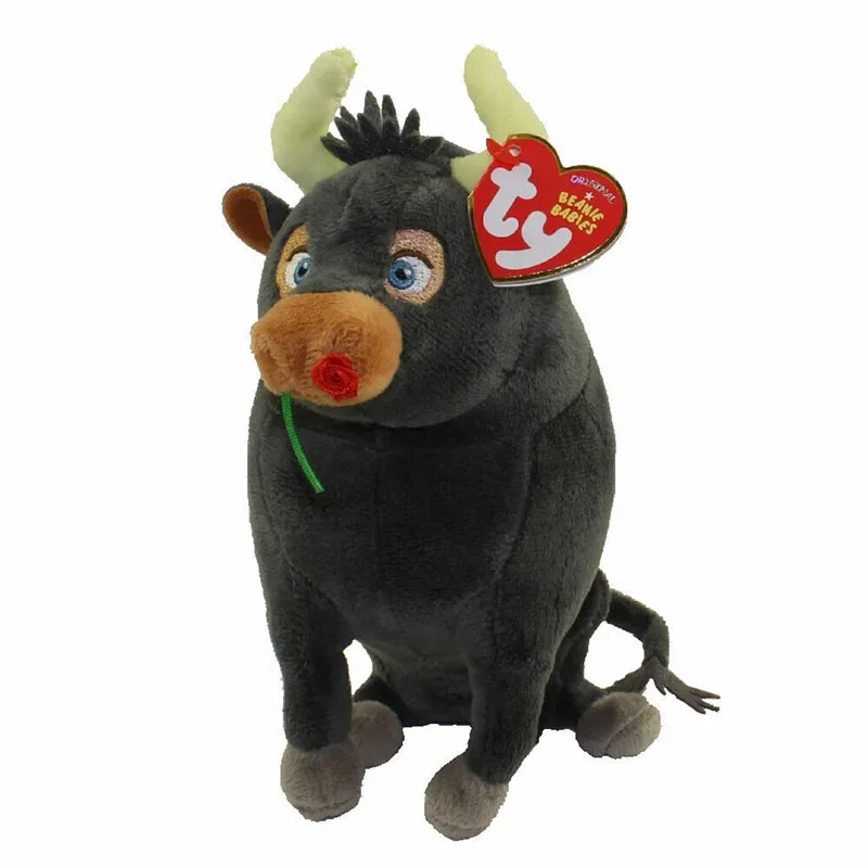 TY Beanie Big Glitter Eyes Ferdinand the Bull 6