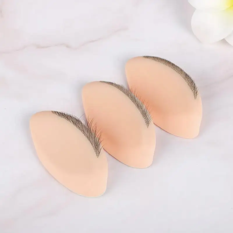 실리콘 속눈썹 연습 모델 1개, 사실적인 연장 속눈썹 포함, 재사용 가능한 트레이닝 눈꺼풀 도구, 속눈썹 적용 학습용