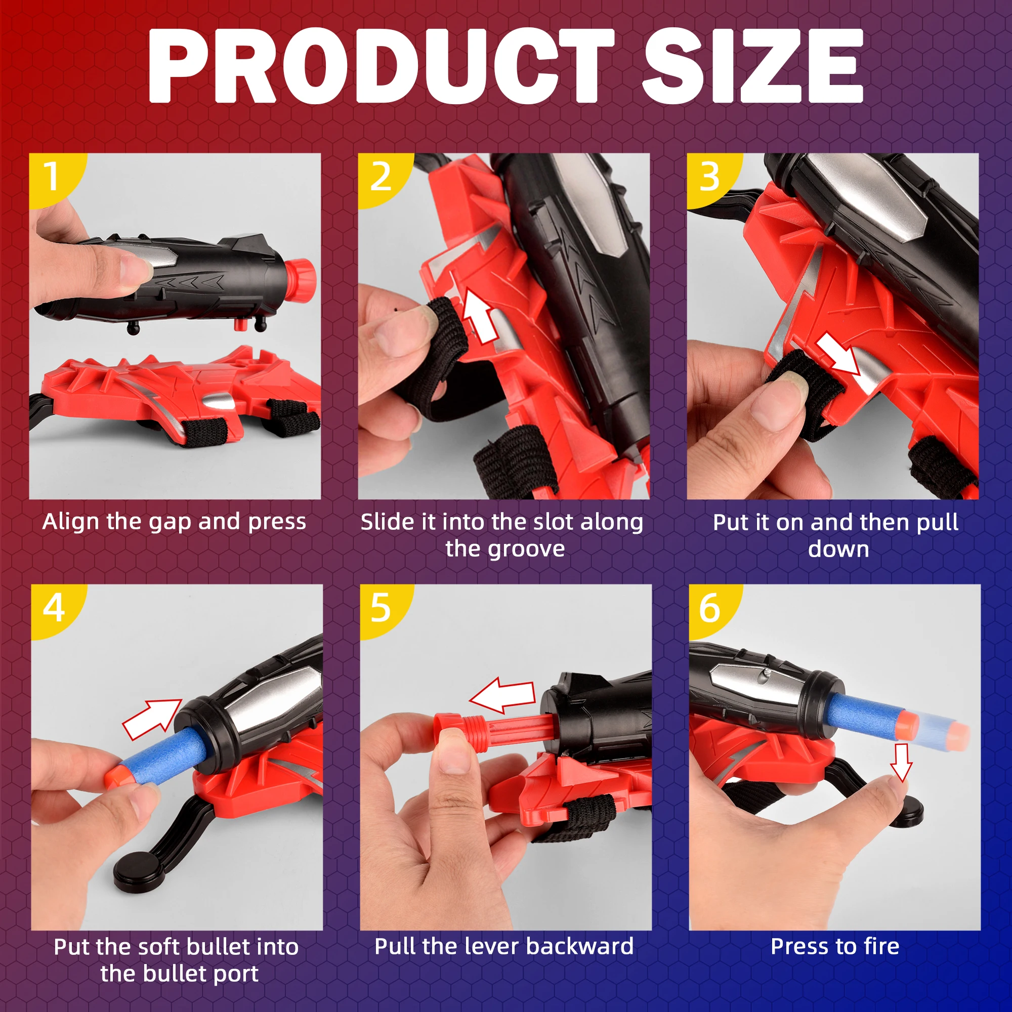 Set Mainan Pelontar Peluru Lembut Jaring Laba-Laba dengan 2 Pelontar, 30 Peluru Lembut & 2 Sarung Tangan untuk Aksi Menembak Bermain Peran Ideal untuk Anak-Anak