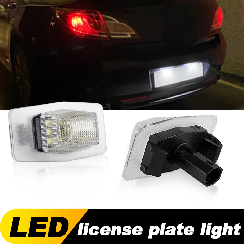 2Pcs YL8Z13550AA LED Number Plate Lamp For Ford Escape Mercury Mariner White License Plate Light Assembly For Mazda Protege MPV