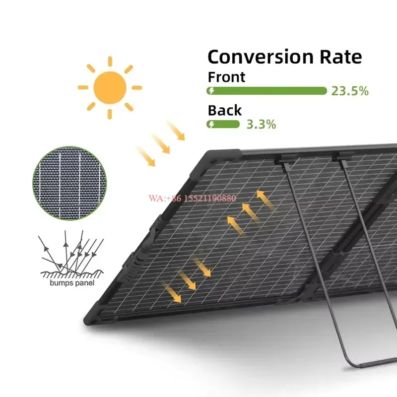 WMWMNU 400W Foldable Solar Panel Kit Portable Monocrystalline PV System for Camper RV Camping