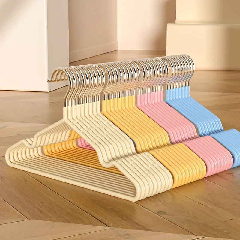 1 x spurloser, rutschfester Kleiderbügel aus Metall, langlebig, starke Kleiderständer, platzsparend für den Haushalt für die Organisation